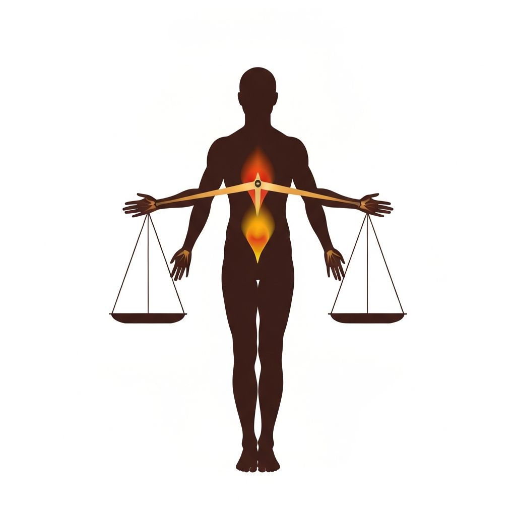 Energy balance concept illustration